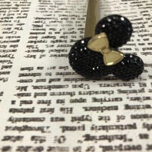 Hairstick Hair Stick Minnie Mouse Gold Bow Black